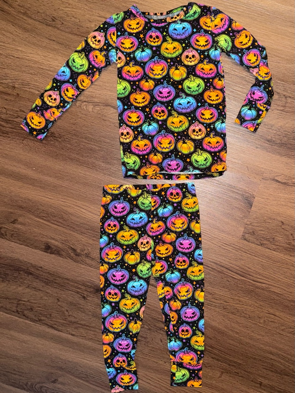 Bums & Roses Glow Hard or Glow Home LS PJ Set (4T)